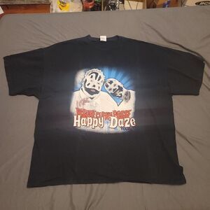 Gildan Insane Clown Posse Happy Daze Tour 2010 T-Shirt 3XL Black Graphic Juggalo
